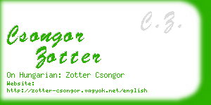 csongor zotter business card